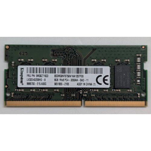 Купить Озу Kingston SODIMM DDR4 8GB 3200Mhz (LV32D4S2S8HD-8) (Восстановлено продавцом, 772782) с проверкой совместимости: обзор, характеристики, цена в Киеве, Днепре, Одессе, Харькове, Украине | интернет-магазин TELEMART.UA фото