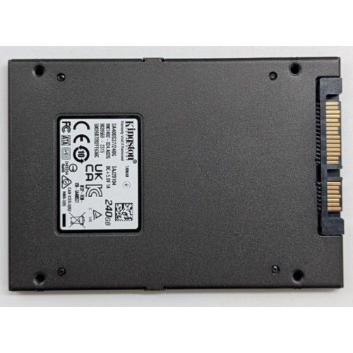 Ssd-диск Kingston SSDNow A400 TLC 240GB 2.5'' (SA400S37/240G) (Відновлено продавцем, 772832) купити з перевіркою сумісності: огляд, характеристики, ціна у Києві, Львові, Вінниці, Хмельницькому, Івано-Франківську, Україні | інтернет-магазин TELEMART.UA фото