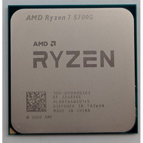 Процесор AMD Ryzen 7 5700G 3.8(4.6)GHz 16MB sAM4 Box (100-100000263BOX) (Відновлено продавцем, 772875) купити з перевіркою сумісності: огляд, характеристики, ціна у Києві, Львові, Вінниці, Хмельницькому, Івано-Франківську, Україні | інтернет-магазин TELEMART.UA фото