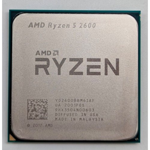 Процесор AMD Ryzen 5 2600 3.4(3.9)GHz 16MB sAM4 Tray (YD2600BBM6IAF) (Відновлено продавцем, 772885) купити з перевіркою сумісності: огляд, характеристики, ціна у Києві, Львові, Вінниці, Хмельницькому, Івано-Франківську, Україні | інтернет-магазин TELEMART.UA фото