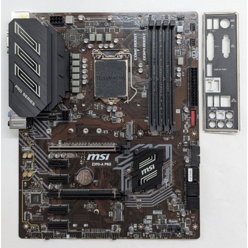 Купить Материнская плата MSI Z390-A PRO (s1151-v2, Intel Z390) (Восстановлено продавцом, 772898) с проверкой совместимости: обзор, характеристики, цена в Киеве, Днепре, Одессе, Харькове, Украине | интернет-магазин TELEMART.UA фото
