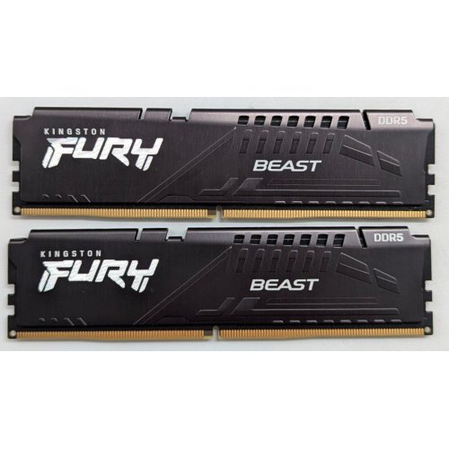 Купить Озу Kingston DDR5 32GB (2x16GB) 6000Mhz FURY Beast Black (KF560C30BBK2-32) (Восстановлено продавцом, 772917) с проверкой совместимости: обзор, характеристики, цена в Киеве, Днепре, Одессе, Харькове, Украине | интернет-магазин TELEMART.UA фото
