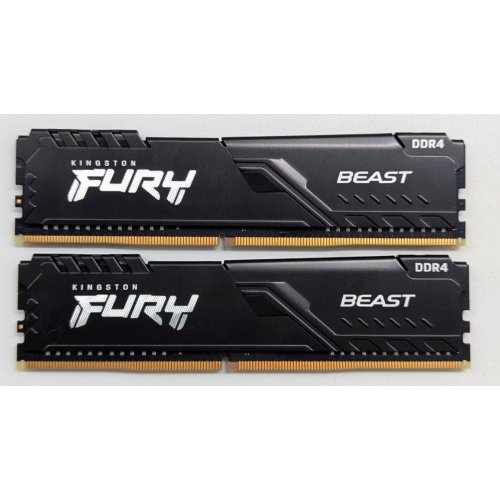 Купить Озу Kingston DDR4 16GB (2x8GB) 3200Mhz FURY Beast Black (KF432C16BBK2/16) (Восстановлено продавцом, 772922) с проверкой совместимости: обзор, характеристики, цена в Киеве, Днепре, Одессе, Харькове, Украине | интернет-магазин TELEMART.UA фото