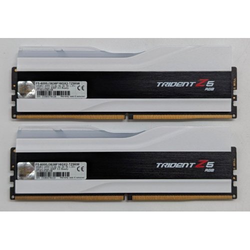 Купить Озу G.Skill DDR5 32GB (2x16GB) 6000Mhz Trident Z5 RGB Silver (F5-6000J3636F16GX2-TZ5RW) (Восстановлено продавцом, 773181) с проверкой совместимости: обзор, характеристики, цена в Киеве, Днепре, Одессе, Харькове, Украине | интернет-магазин TELEMART.UA фото