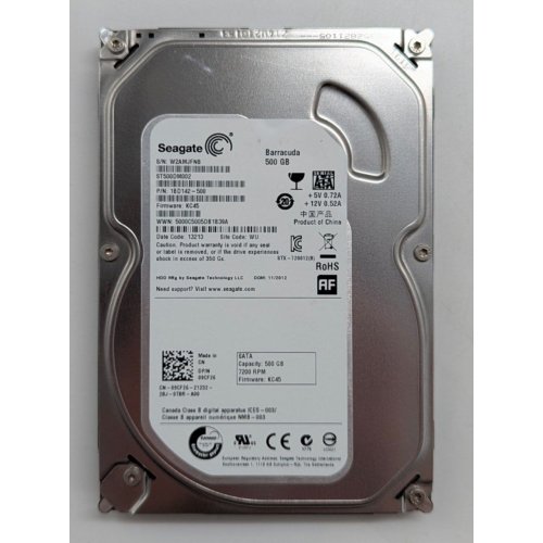 Жорсткий диск Seagate Barracuda 7200.12 500GB 16MB 7200RPM 3.5" (ST500DM002) (Відновлено продавцем, 773277) купити з перевіркою сумісності: огляд, характеристики, ціна у Києві, Львові, Вінниці, Хмельницькому, Івано-Франківську, Україні | інтернет-магазин TELEMART.UA фото