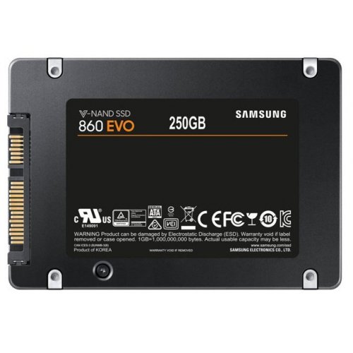 Продати SSD-диск Samsung 860 EVO V-NAND MLC 250GB 2.5" (MZ-76E250BW) за Trade-In у інтернет-магазині Телемарт - Київ, Дніпро, Україна фото