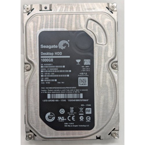 Купить Жесткий диск Seagate Barracuda 7200.14 1TB 64MB 7200RPM 3.5" (ST1000DM003) (Восстановлено продавцом, 773463) с проверкой совместимости: обзор, характеристики, цена в Киеве, Днепре, Одессе, Харькове, Украине | интернет-магазин TELEMART.UA фото