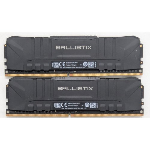 Купить Озу Crucial DDR4 16GB (2x8GB) 3200Mhz Ballistix Black (BL2K8G32C16U4B) (Восстановлено продавцом, 773473) с проверкой совместимости: обзор, характеристики, цена в Киеве, Днепре, Одессе, Харькове, Украине | интернет-магазин TELEMART.UA фото
