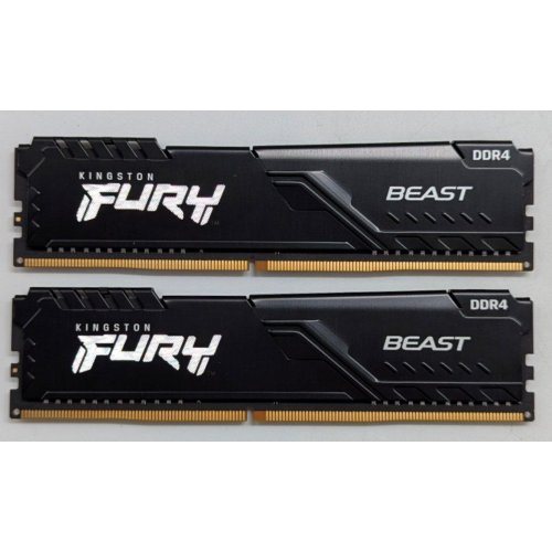 Купить Озу Kingston DDR4 16GB (2x8GB) 3200Mhz FURY Beast Black (KF432C16BBK2/16) (Восстановлено продавцом, 773475) с проверкой совместимости: обзор, характеристики, цена в Киеве, Днепре, Одессе, Харькове, Украине | интернет-магазин TELEMART.UA фото