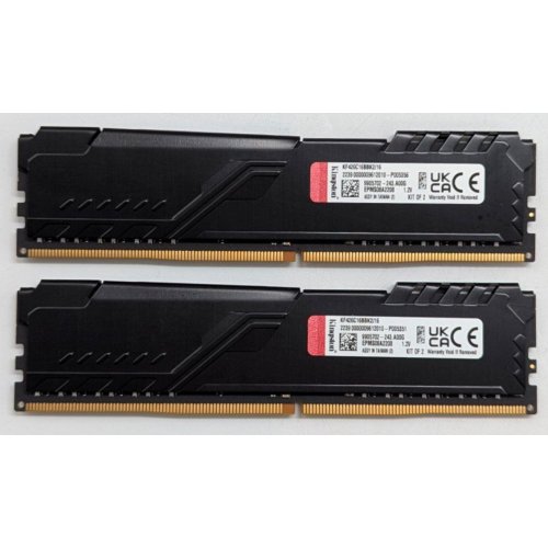 Купить Озу Kingston DDR4 16GB (2x8GB) 3200Mhz FURY Beast Black (KF432C16BBK2/16) (Восстановлено продавцом, 773475) с проверкой совместимости: обзор, характеристики, цена в Киеве, Днепре, Одессе, Харькове, Украине | интернет-магазин TELEMART.UA фото
