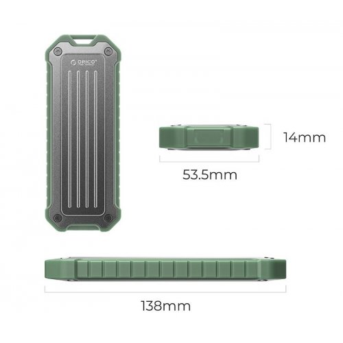 Купить Внешний карман ORICO OTPX-G2 M.2 NVME/SATA SSD Enclosure USB Type-C (ORICO-OTPX-G2-GR-BP) Green - цена в Харькове, Киеве, Днепре, Одессе
в интернет-магазине Telemart фото