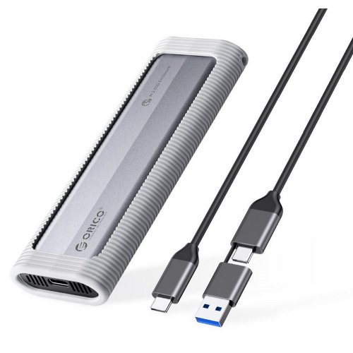 Купити Зовнішня кишеня ORICO AXM2-G2-V1 M.2 NVME SSD Enclosure USB Type-C (ORICO-AXM2-G2-V1-GY-BP) Grey - ціна в Києві, Львові, Вінниці, Хмельницькому, Франківську, Україні | інтернет-магазин TELEMART.UA фото
