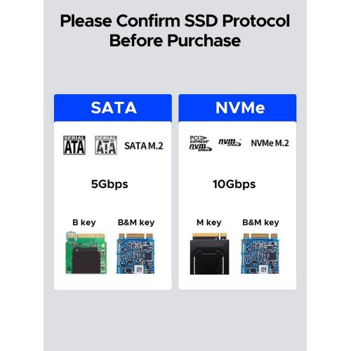 Купити Зовнішня кишеня ORICO AXM2-G2-V1 M.2 NVME SSD Enclosure USB Type-C (ORICO-AXM2-G2-V1-GY-BP) Grey - ціна в Києві, Львові, Вінниці, Хмельницькому, Франківську, Україні | інтернет-магазин TELEMART.UA фото