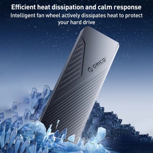 Купити Зовнішня кишеня ORICO CNM2-G20 M.2 NVME SSD Enclosure USB Type-C (ORICO-CNM2-G20-GY-BP) Grey - ціна в Києві, Львові, Вінниці, Хмельницькому, Франківську, Україні | інтернет-магазин TELEMART.UA фото