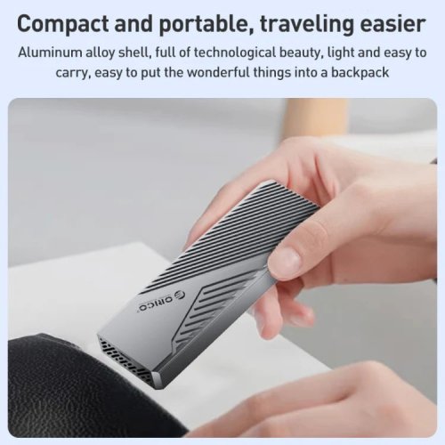Купити Зовнішня кишеня ORICO CNM2-G20 M.2 NVME SSD Enclosure USB Type-C (ORICO-CNM2-G20-GY-BP) Grey - ціна в Києві, Львові, Вінниці, Хмельницькому, Франківську, Україні | інтернет-магазин TELEMART.UA фото
