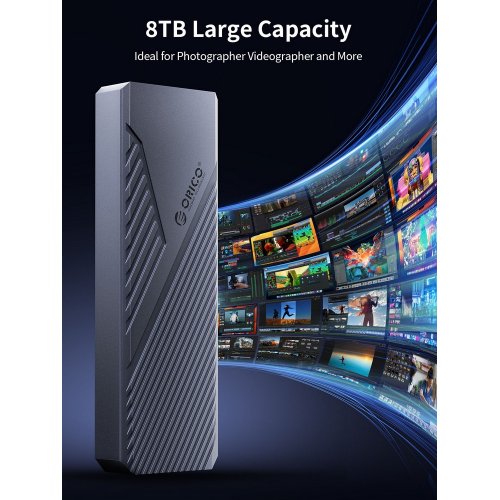 Купить Внешний карман ORICO CNM2-U4 M.2 NVME SSD Enclosure USB Type-C (ORICO-CNM2-U4-GY-BP) Grey - цена в Харькове, Киеве, Днепре, Одессе
в интернет-магазине Telemart фото