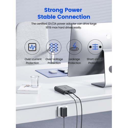 Купити Зовнішня кишеня ORICO DDL35-C3 3.5" HDD Enclosure USB Type-C (ORICO-DDL35-C3-EU-BK-BP) Black - ціна в Києві, Львові, Вінниці, Хмельницькому, Франківську, Україні | інтернет-магазин TELEMART.UA фото