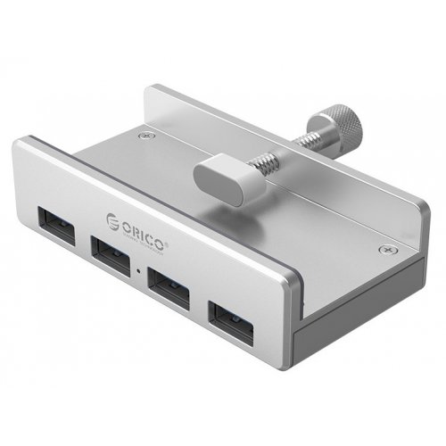 Купити USB-хаб ORICO MH4PU-P USB 4 in 1 (ORICO-MH4PU-P-SV-BP) Silver - ціна в Києві, Львові, Вінниці, Хмельницькому, Франківську, Україні | інтернет-магазин TELEMART.UA фото