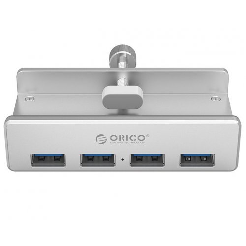 Купити USB-хаб ORICO MH4PU-P USB 4 in 1 (ORICO-MH4PU-P-SV-BP) Silver - ціна в Києві, Львові, Вінниці, Хмельницькому, Франківську, Україні | інтернет-магазин TELEMART.UA фото