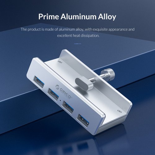 Купити USB-хаб ORICO MH4PU-P USB 4 in 1 (ORICO-MH4PU-P-SV-BP) Silver - ціна в Києві, Львові, Вінниці, Хмельницькому, Франківську, Україні | інтернет-магазин TELEMART.UA фото