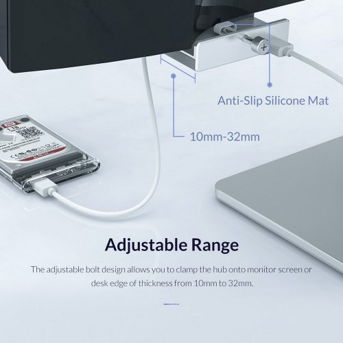 Купити USB-хаб ORICO MH4PU-P USB 4 in 1 (ORICO-MH4PU-P-SV-BP) Silver - ціна в Києві, Львові, Вінниці, Хмельницькому, Франківську, Україні | інтернет-магазин TELEMART.UA фото