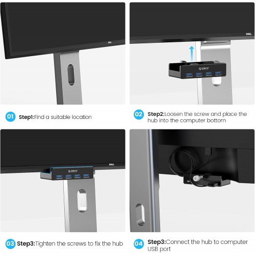 Купить USB-хаб ORICO MH4PU-P USB 4 in 1 (ORICO-MH4PU-P-BK-BP) Black - цена в Харькове, Киеве, Днепре, Одессе
в интернет-магазине Telemart фото