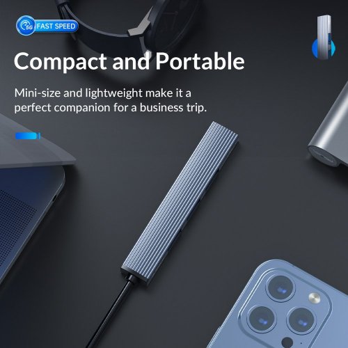 Купить USB-хаб ORICO AH-A13 USB 4 in 1 (ORICO-AH-A13-GY-EP-HW) Grey - цена в Харькове, Киеве, Днепре, Одессе
в интернет-магазине Telemart фото