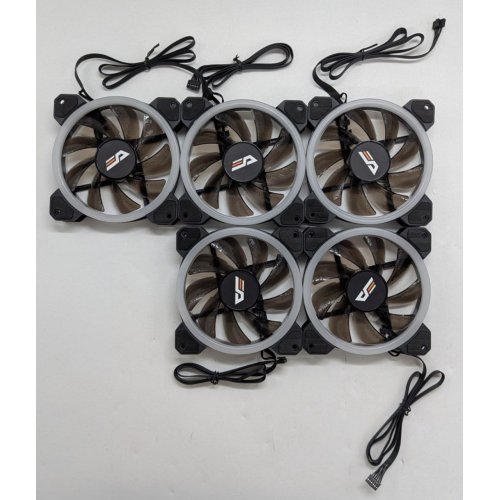 Комплект вентиляторів DarkFlash DR11 ARGB 5 in 1 Black (Відновлено продавцем, 773543) купити з перевіркою сумісності: огляд, характеристики, ціна у Києві, Львові, Вінниці, Хмельницькому, Івано-Франківську, Україні | інтернет-магазин TELEMART.UA фото