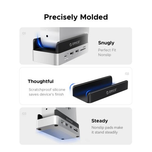 Купить USB-хаб ORICO VS10 10 in 1 Hub with M.2 SSD Enclosure (ORICO-VS10-SV-EP) Silver - цена в Харькове, Киеве, Днепре, Одессе
в интернет-магазине Telemart фото