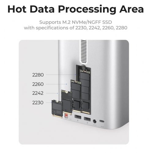 Купить USB-хаб ORICO M435 MiniTower Desktop Hybrid Storage System for Mac Mini (ORICO-M435-EU-SV-BP) Silver - цена в Харькове, Киеве, Днепре, Одессе
в интернет-магазине Telemart фото