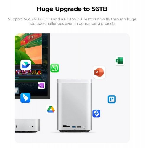 Купить USB-хаб ORICO M435 MiniTower Desktop Hybrid Storage System for Mac Mini (ORICO-M435-EU-SV-BP) Silver - цена в Харькове, Киеве, Днепре, Одессе
в интернет-магазине Telemart фото