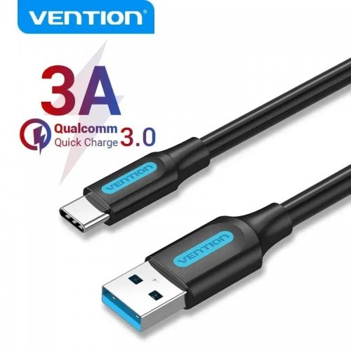 Купить Кабель Vention USB to USB Type-C 3.0 2m (COZBH) Black - цена в Харькове, Киеве, Днепре, Одессе
в интернет-магазине Telemart фото