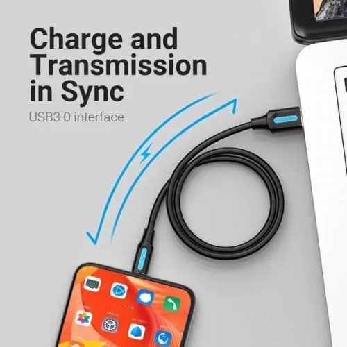 Купить Кабель Vention USB to USB Type-C 3.0 2m (COZBH) Black - цена в Харькове, Киеве, Днепре, Одессе
в интернет-магазине Telemart фото