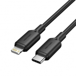 Кабель Vention USB Type-C to Lightning 30W 2m (LAKBH) Black