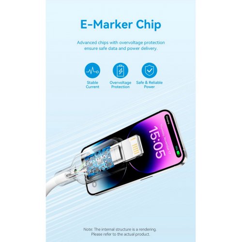 Купити Кабель Vention USB to Lightning 2m (LAMBH) Black - ціна в Києві, Львові, Вінниці, Хмельницькому, Франківську, Україні | інтернет-магазин TELEMART.UA фото