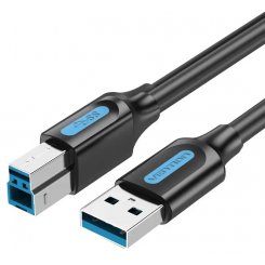 Кабель Vention USB to USB Type-B 3.0 2m (COOBH) Black
