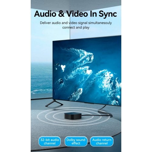 Купити Кабель Vention HDMI to HDMI V2.0 4K 10m (ALHSL) Blue - ціна в Києві, Львові, Вінниці, Хмельницькому, Франківську, Україні | інтернет-магазин TELEMART.UA фото