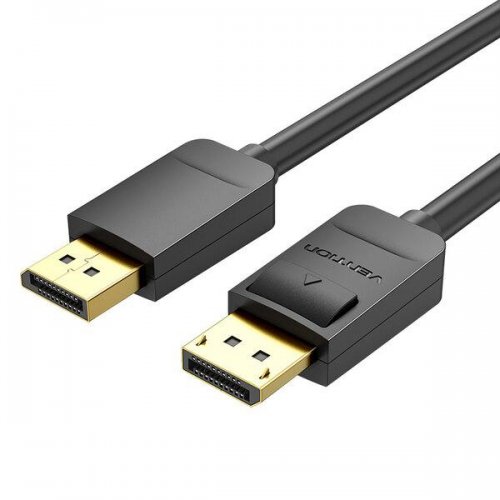 Купити Кабель Vention DisplayPort to DisplayPort V1.2 4K 3m (HACBI) Black - ціна в Києві, Львові, Вінниці, Хмельницькому, Франківську, Україні | інтернет-магазин TELEMART.UA фото