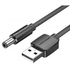 Кабель питания Vention USB to DC 5.5*2.1mm 1m (CEYBF) Black