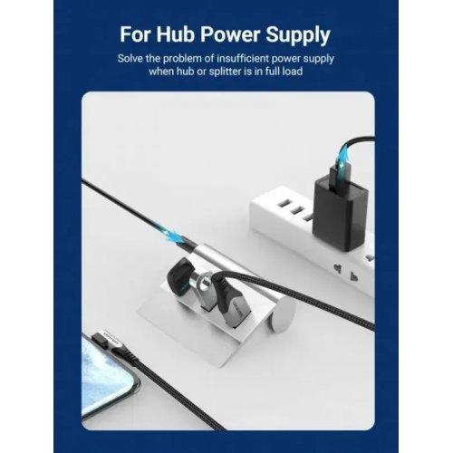 Купить Кабель питания Vention USB to DC 5.5*2.1mm 1m (CEYBF) Black - цена в Харькове, Киеве, Днепре, Одессе
в интернет-магазине Telemart фото