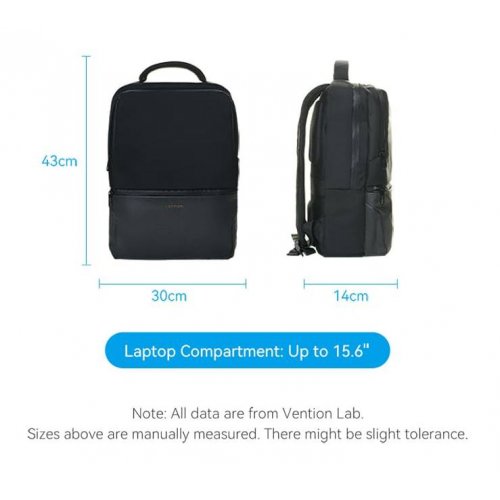Купити Рюкзак Vention 15.6" Water-Repellent Laptop Backpack (KRPB0) Black - ціна в Києві, Львові, Вінниці, Хмельницькому, Франківську, Україні | інтернет-магазин TELEMART.UA фото