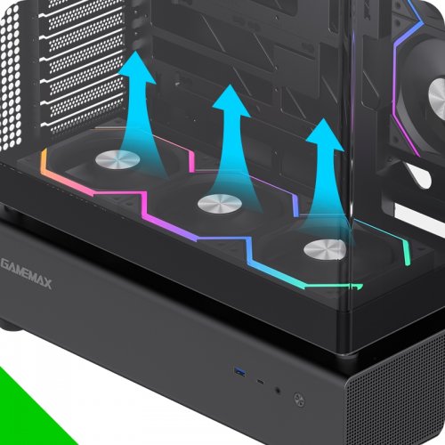 Купить Кулер для корпуса GAMEMAX FN12A N2 Reverse (FN12A-N2-R) Black с проверкой совместимости: обзор, характеристики, цена в Киеве, Днепре, Одессе, Харькове, Украине | интернет-магазин TELEMART.UA фото