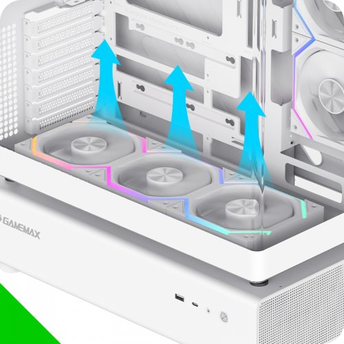 Купить Кулер для корпуса GAMEMAX FN12A N2 Reverse (FN12A-N2-RW) White с проверкой совместимости: обзор, характеристики, цена в Киеве, Днепре, Одессе, Харькове, Украине | интернет-магазин TELEMART.UA фото