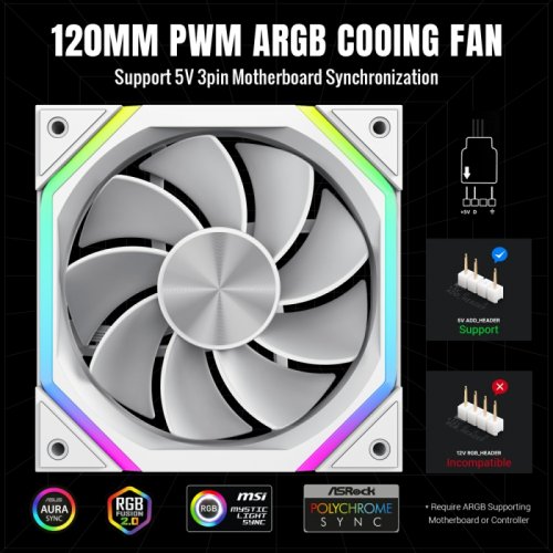 Купить Кулер для корпуса GAMEMAX FN12A N2 Reverse (FN12A-N2-RW) White с проверкой совместимости: обзор, характеристики, цена в Киеве, Днепре, Одессе, Харькове, Украине | интернет-магазин TELEMART.UA фото