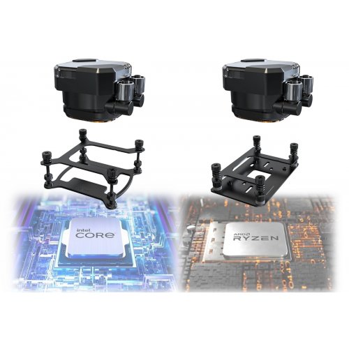Готова СВО Montech HyperFlow Silent 360 Black купити з перевіркою сумісності: огляд, характеристики, ціна у Києві, Львові, Вінниці, Хмельницькому, Івано-Франківську, Україні | інтернет-магазин TELEMART.UA фото