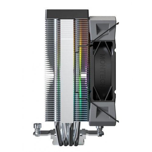 Кулер Montech NX400 ARGB Black купити з перевіркою сумісності: огляд, характеристики, ціна у Києві, Львові, Вінниці, Хмельницькому, Івано-Франківську, Україні | інтернет-магазин TELEMART.UA фото