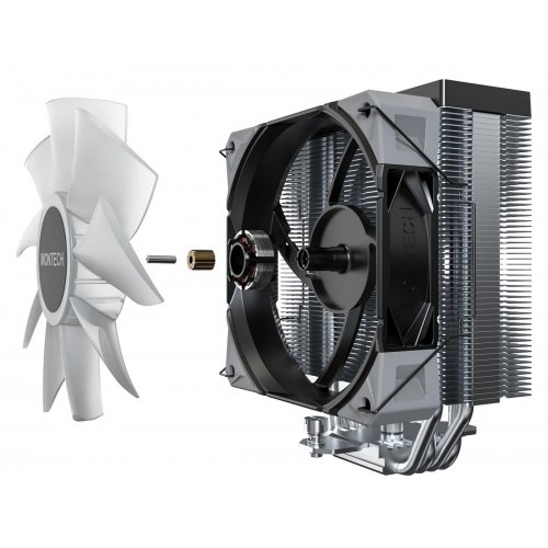 Кулер Montech NX400 ARGB White купити з перевіркою сумісності: огляд, характеристики, ціна у Києві, Львові, Вінниці, Хмельницькому, Івано-Франківську, Україні | інтернет-магазин TELEMART.UA фото