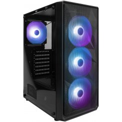 Корпус 1stPlayer FD3-BK-4F7 без БЖ Black