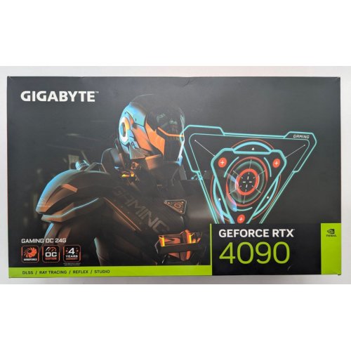 Купить Видеокарта Gigabyte GeForce RTX 4090 Gaming OC 24576MB (GV-N4090GAMING OC-24GD) (Восстановлено продавцом, 773685) с проверкой совместимости: обзор, характеристики, цена в Киеве, Днепре, Одессе, Харькове, Украине | интернет-магазин TELEMART.UA фото