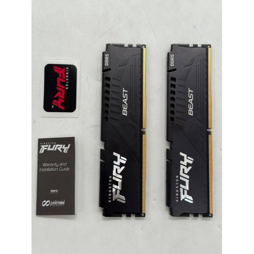 Купить Озу Kingston DDR5 32GB (2x16GB) 5200Mhz FURY Beast (KF552C36BBEK2-32) (Восстановлено продавцом, 773849) с проверкой совместимости: обзор, характеристики, цена в Киеве, Днепре, Одессе, Харькове, Украине | интернет-магазин TELEMART.UA фото